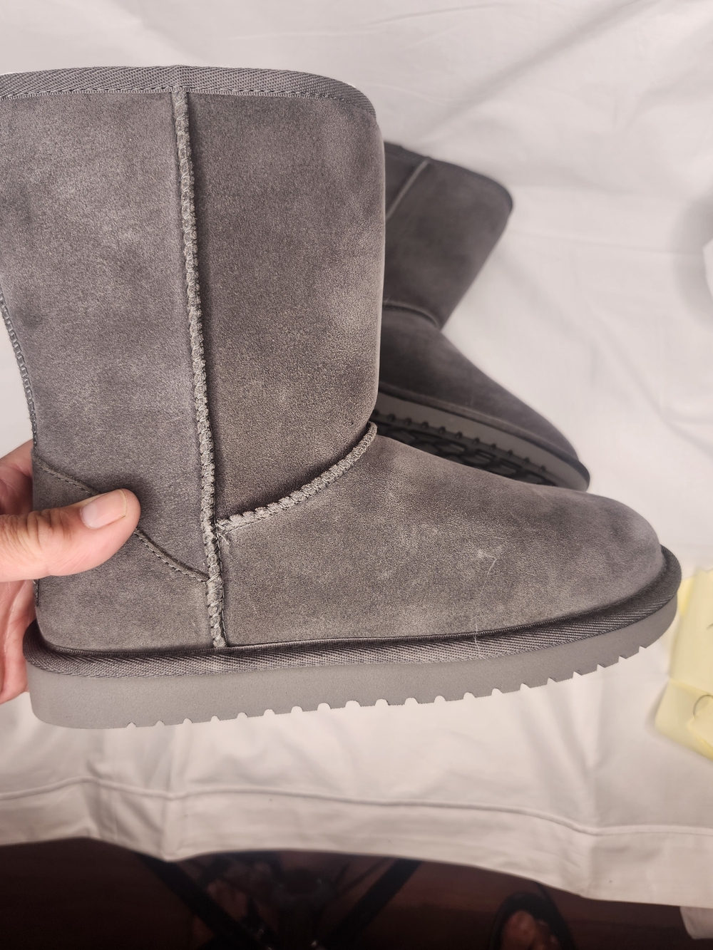 Classic Grey Suede Winter Boot - Women